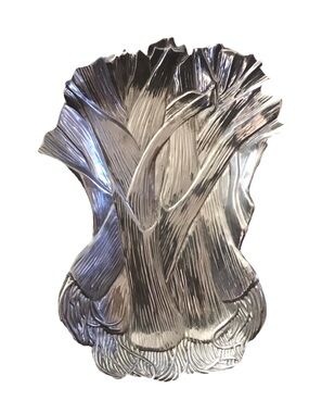 Vintage Fitz & Floyd Leeks Pewter Tray (9”x8”)